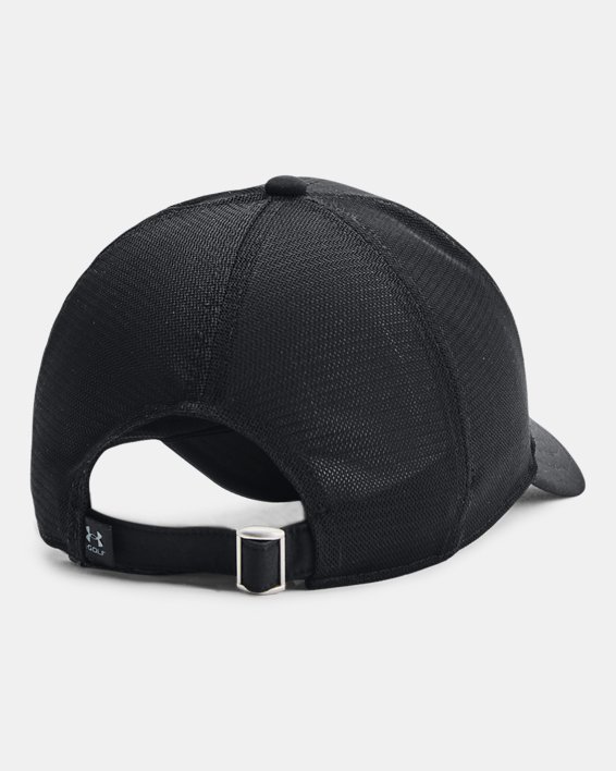 男士UA Iso-Chill Driver Mesh Adjustable運動帽, Black, pdpMainDesktop image number 1